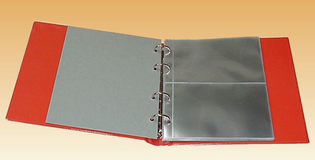 E1-2er: kleine Einsteckblätter aus Hartfolie für Postkarten (10 Stück)